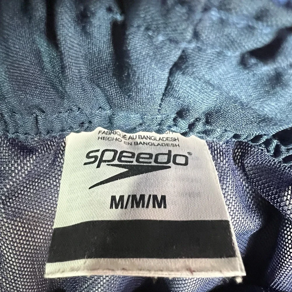 Speedo Swim‎ Trunks Lot (2) Boy's M Blue Orange Tropical Print